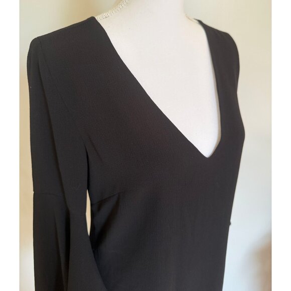 Y2K Bebe Little Black Dress – Fluted Sleeve Mini - Picture 3 of 12